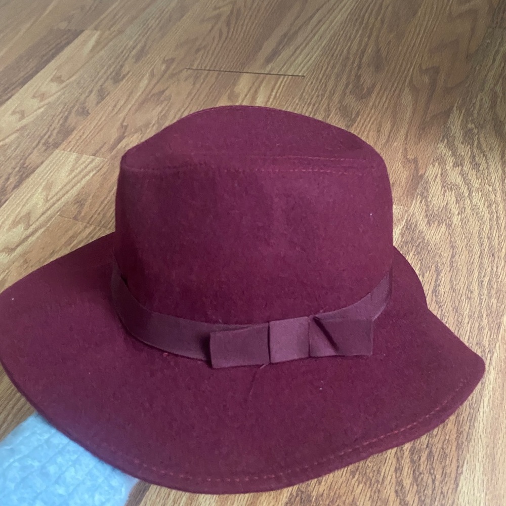 Beautiful burgundy girls hats